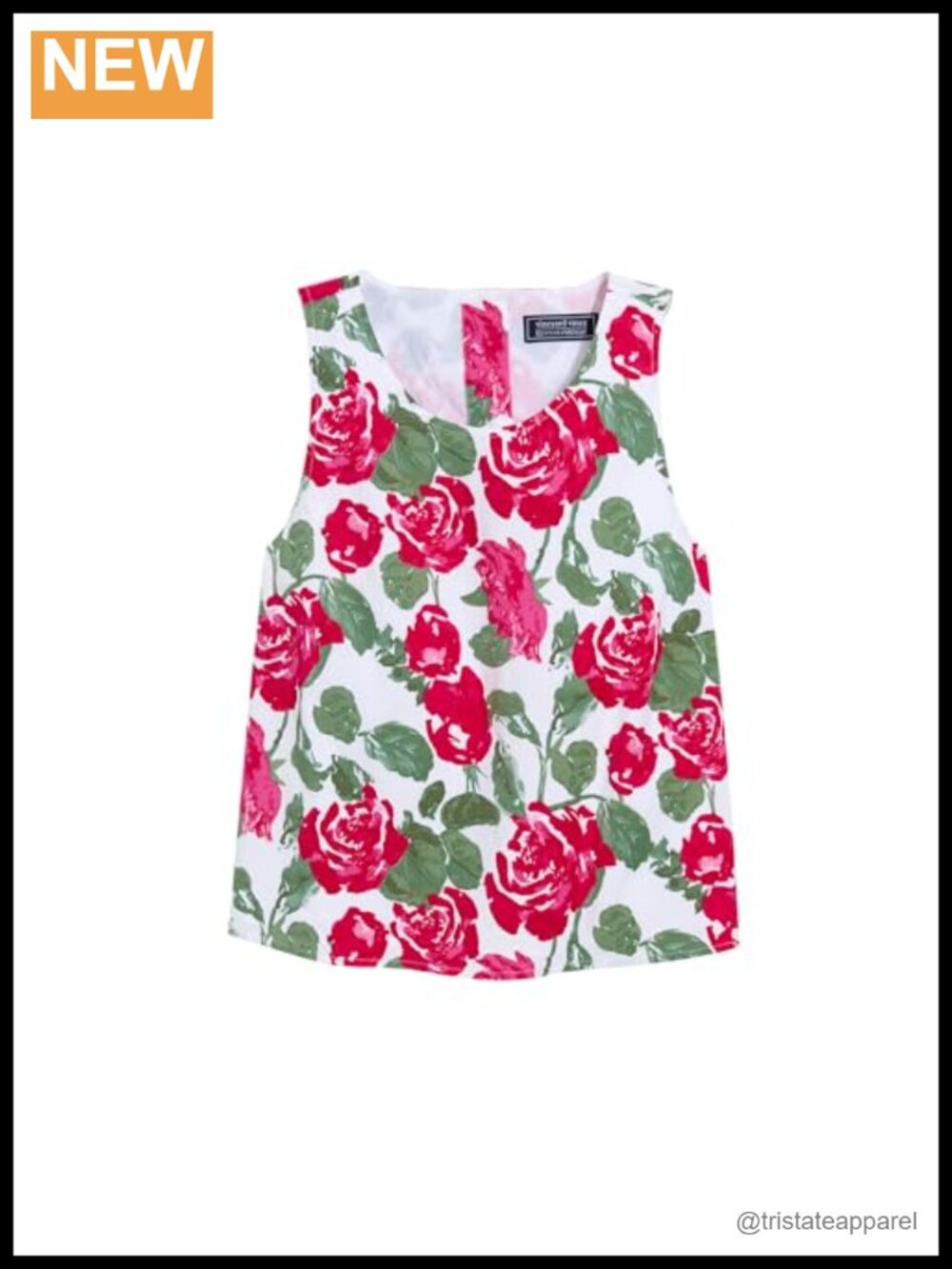 Vineyard Vines Kentucky Derby Cotton Poplin Sleeveless Shell Blouse